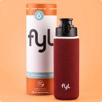 fyl Glas-Trinkflasche mit Überzug (600ml)