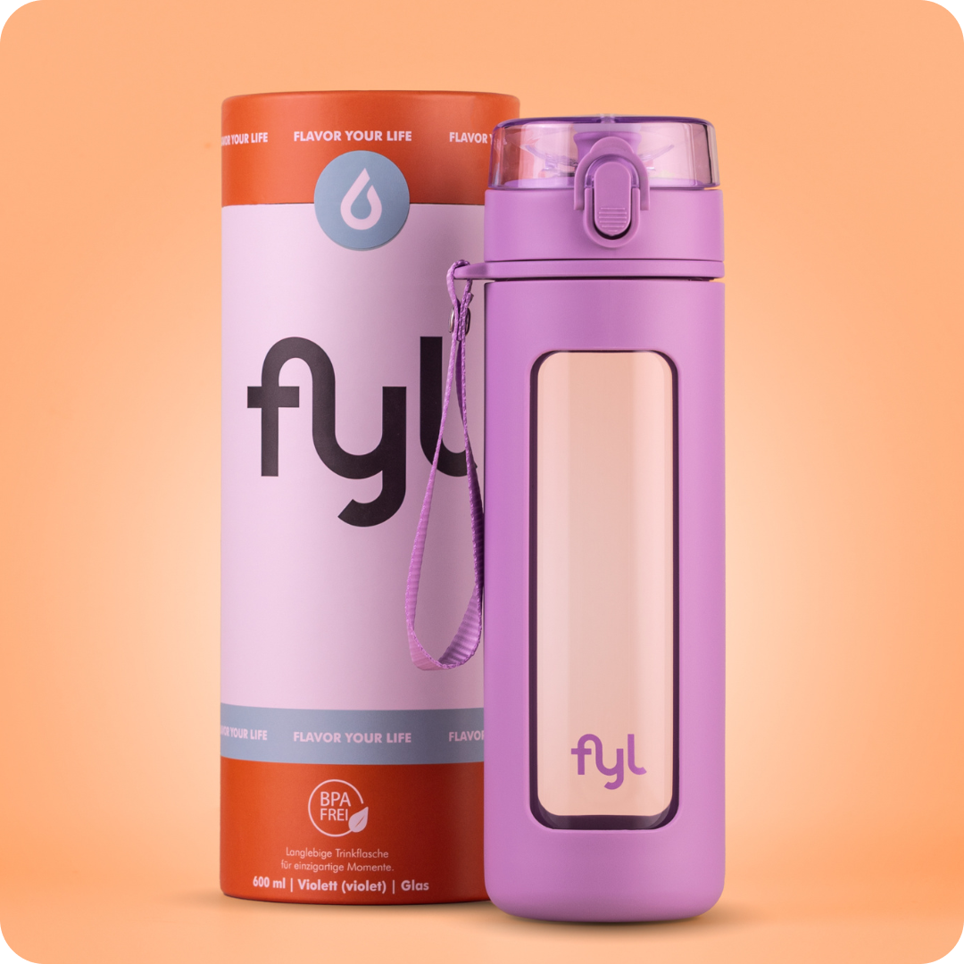 fyl Glas Trinkflasche 600ml