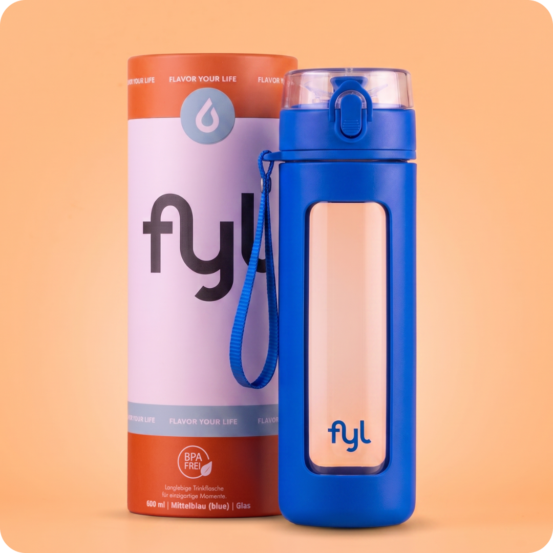fyl Glas Trinkflasche 600ml